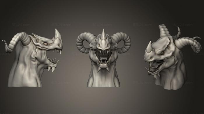 Бюсты монстры и герои (Дракон, BUSTH_0880) 3D модель для ЧПУ станка